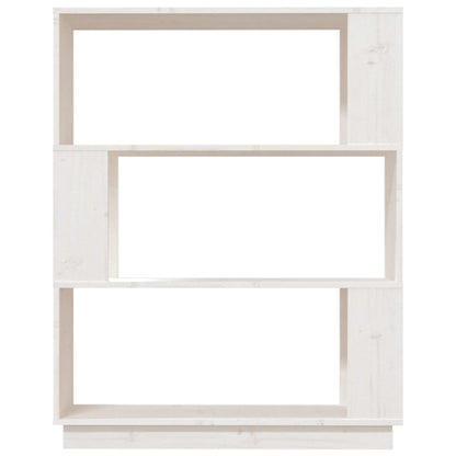 Libreria/Divisorio Bianco 80x25x101 cm Legno Massello di Pino | homemem39