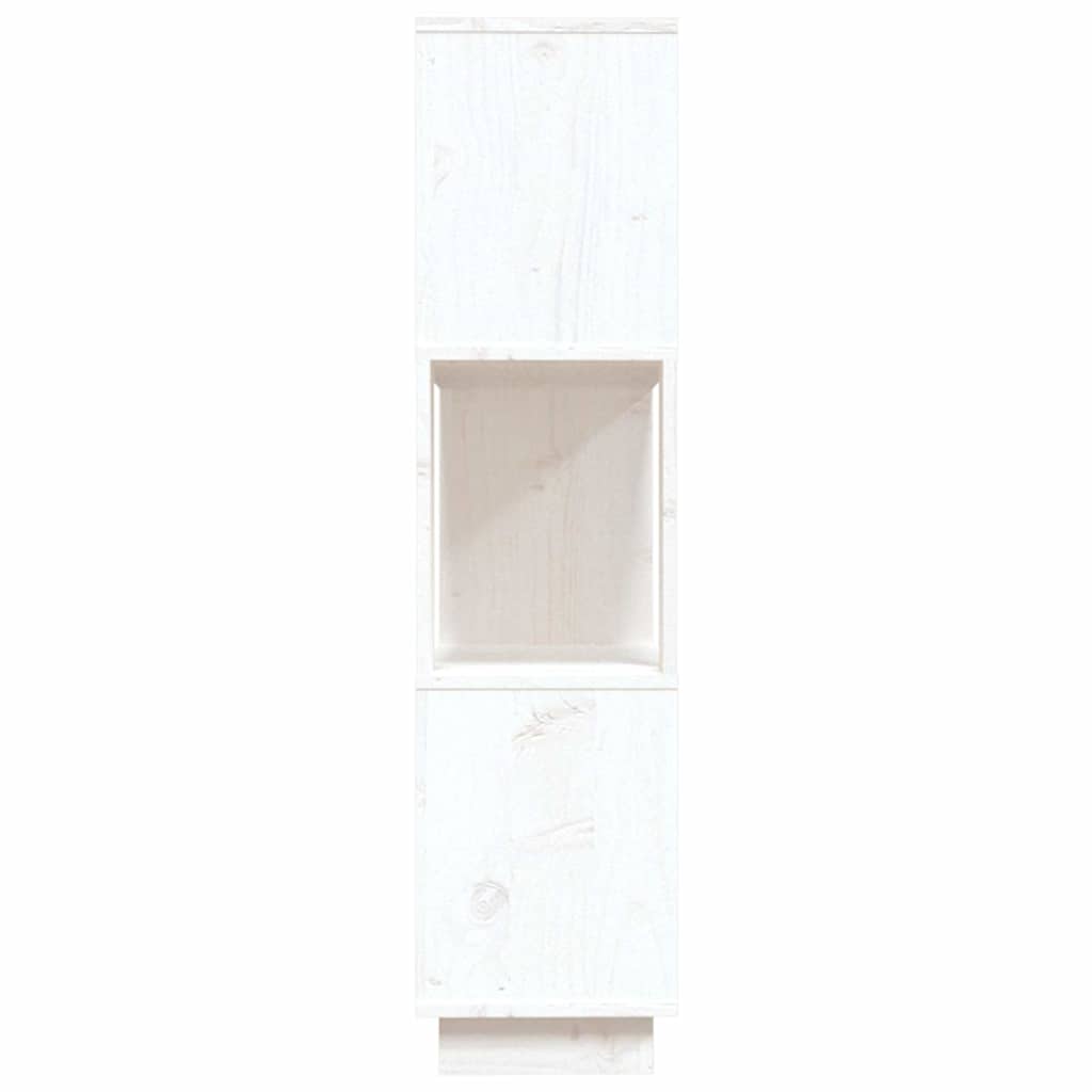 Libreria/Divisorio Bianco 80x25x101 cm Legno Massello di Pino