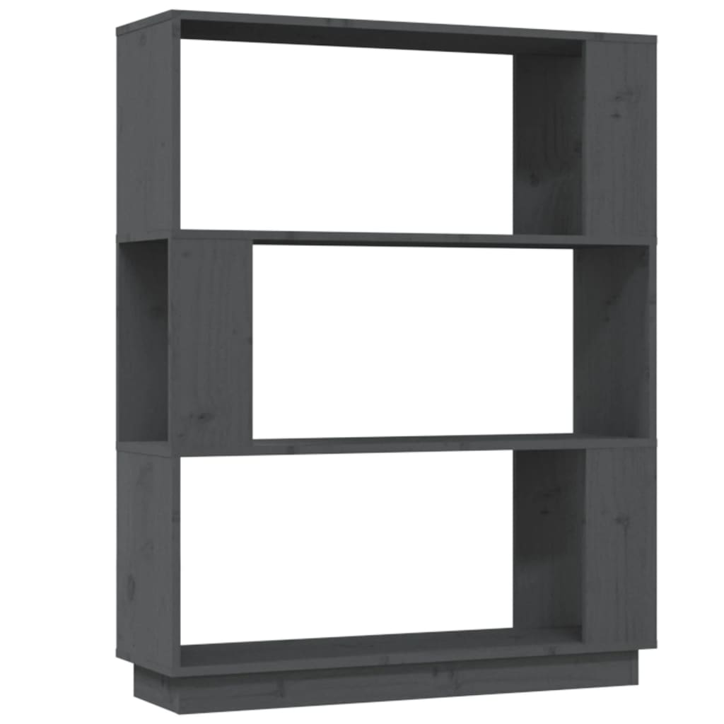 Libreria/Divisorio Grigio 80x25x101 cm Legno Massello di Pino | homemem39