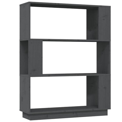 Libreria/Divisorio Grigio 80x25x101 cm Legno Massello di Pino