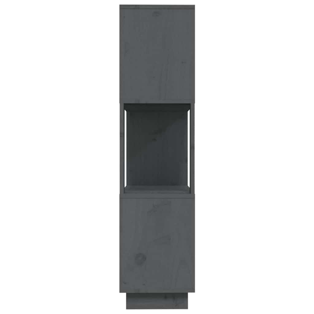 Libreria/Divisorio Grigio 80x25x101 cm Legno Massello di Pino