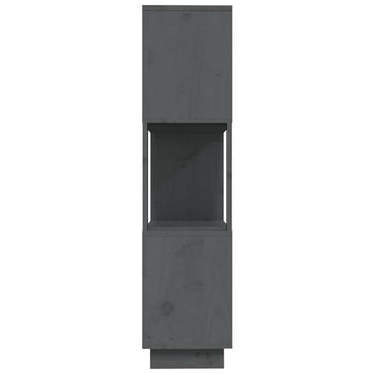 Libreria/Divisorio Grigio 80x25x101 cm Legno Massello di Pino