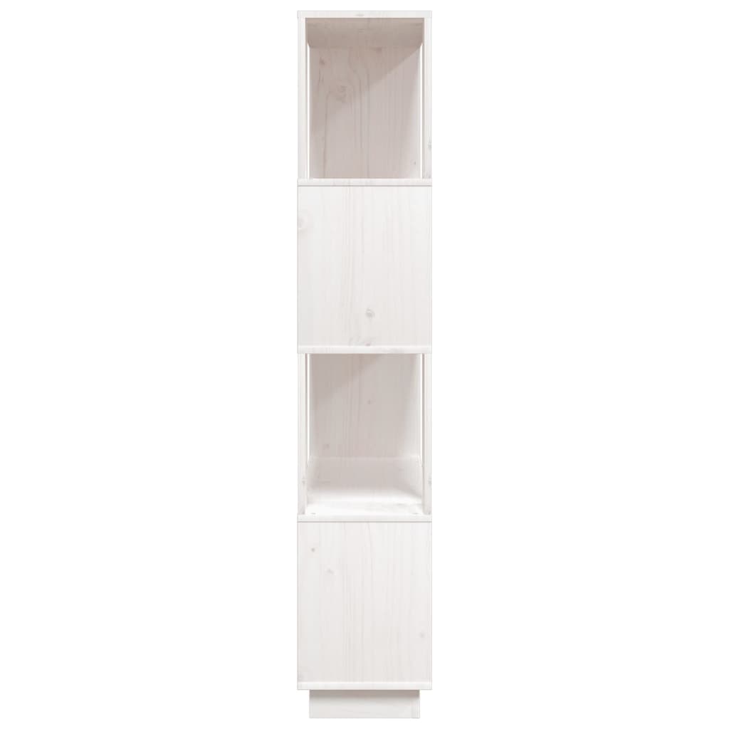Libreria/Divisorio Bianco 80x25x132 cm Legno Massello di Pino | homemem39