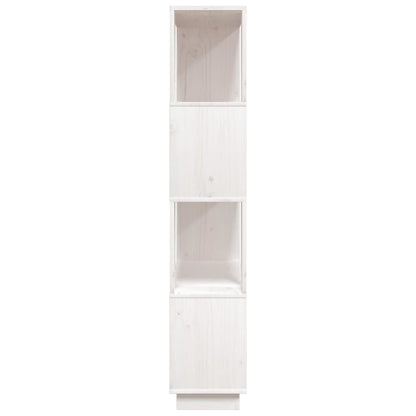 Libreria/Divisorio Bianco 80x25x132 cm Legno Massello di Pino | homemem39