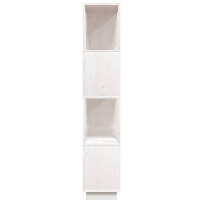 Libreria/Divisorio Bianco 80x25x132 cm Legno Massello di Pino