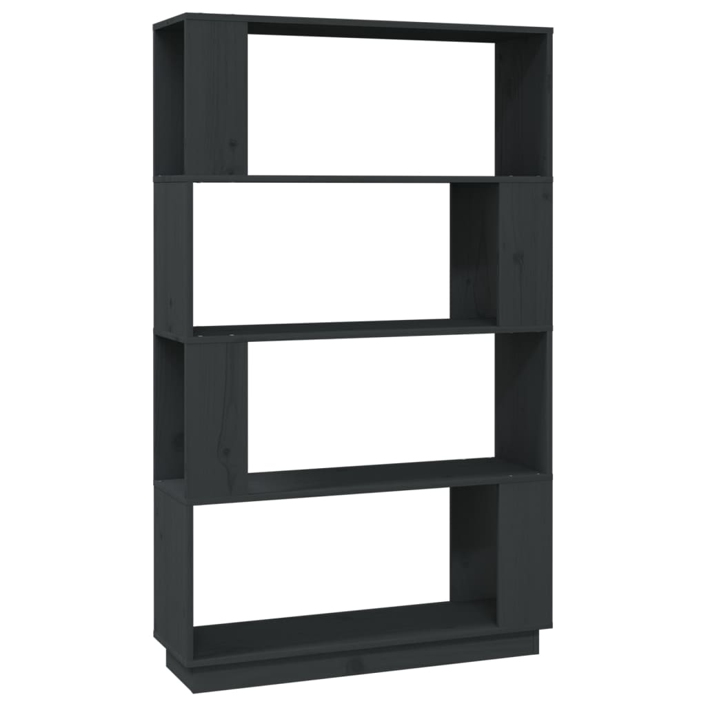 Libreria/Divisorio Grigio 80x25x132 cm Legno Massello di Pino | homemem39