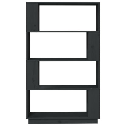 Libreria/Divisorio Grigio 80x25x132 cm Legno Massello di Pino | homemem39