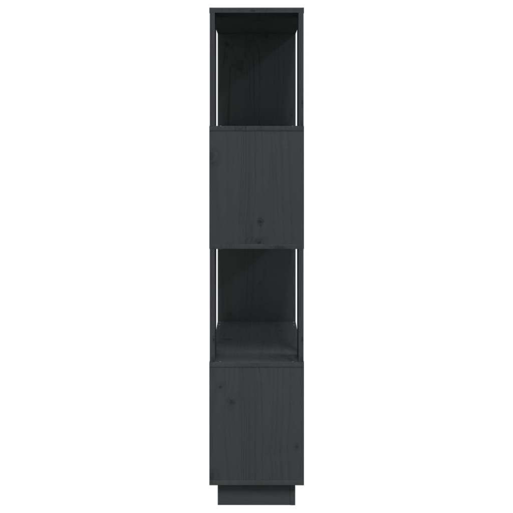 Libreria/Divisorio Grigio 80x25x132 cm Legno Massello di Pino | homemem39