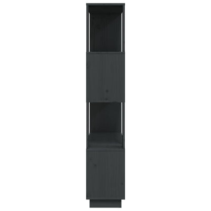 Libreria/Divisorio Grigio 80x25x132 cm Legno Massello di Pino | homemem39