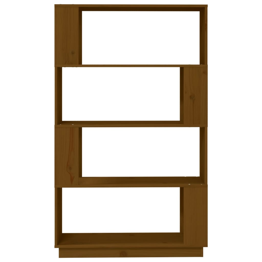 Libreria/Divisorio Ambrato 80x25x132 cm Legno Massello di Pino