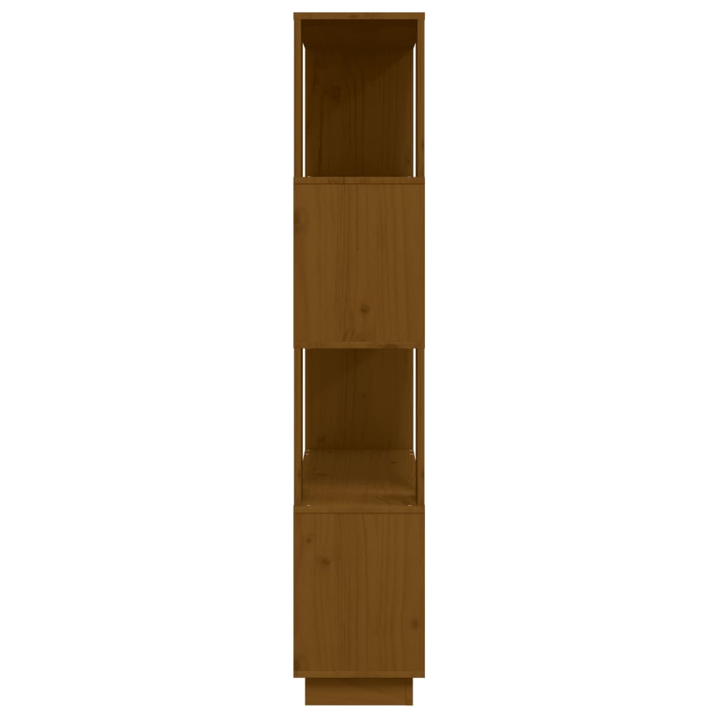 Libreria/Divisorio Ambrato 80x25x132 cm Legno Massello di Pino