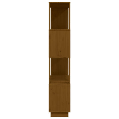 Libreria/Divisorio Ambrato 80x25x132 cm Legno Massello di Pino