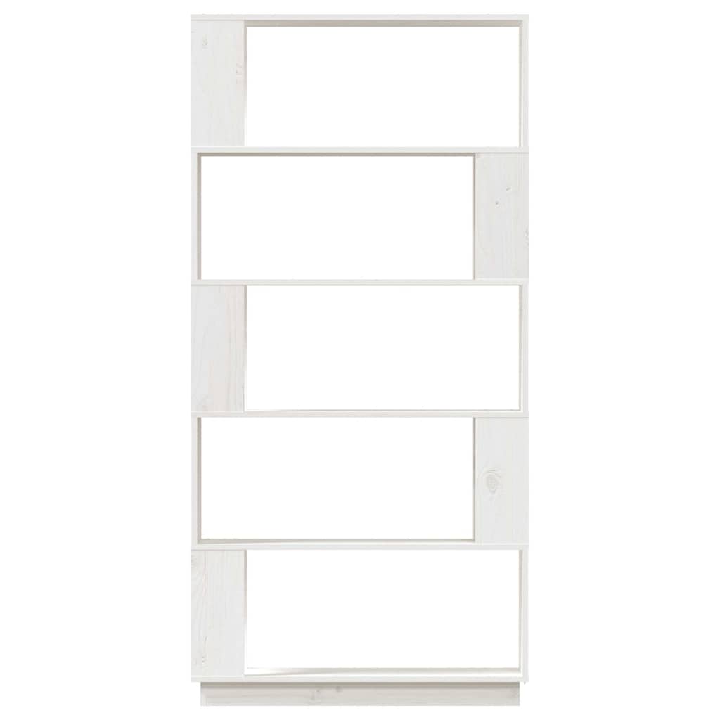 Libreria/Divisorio Bianco 80x25x163,5 cm Legno Massello di Pino | homemem39