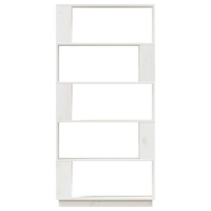 Libreria/Divisorio Bianco 80x25x163,5 cm Legno Massello di Pino | homemem39