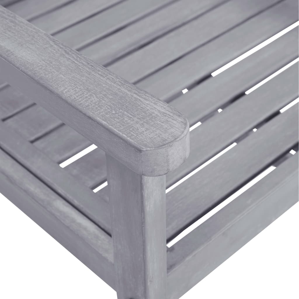 Set da Pranzo da Giardino 7 pz Legno Massello di Acacia Grigio | homemem39