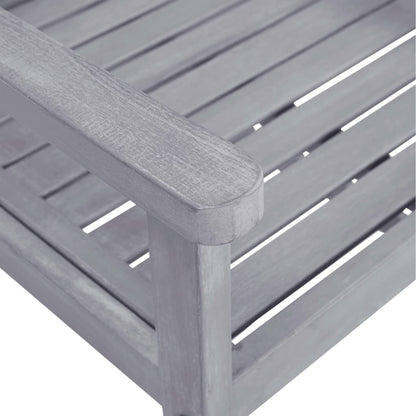 Set da Pranzo da Giardino 7 pz Legno Massello di Acacia Grigio | homemem39