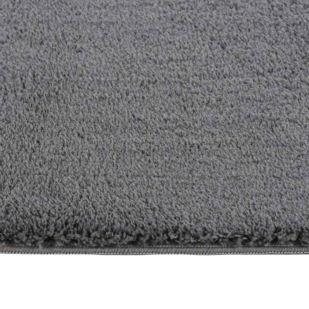 Tappeto Soffice Pelo Corto 160x230 cm Antiscivolo Antracite | homemem39