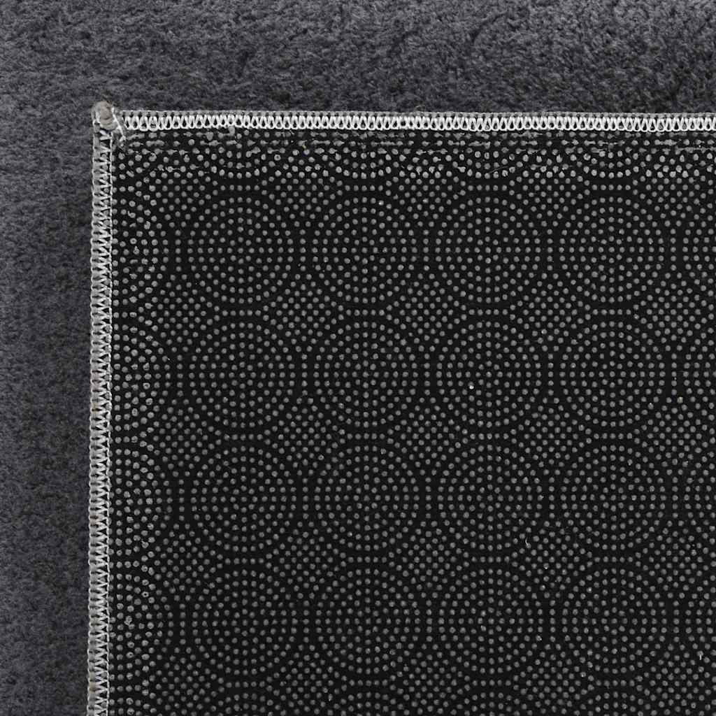 Tappeto Soffice Pelo Corto 160x230 cm Antiscivolo Antracite | homemem39