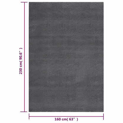 Tappeto Soffice Pelo Corto 160x230 cm Antiscivolo Antracite | homemem39