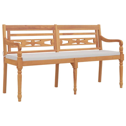 Panchina Batavia con Cuscino 150 cm in Legno Massello di Teak - homemem39