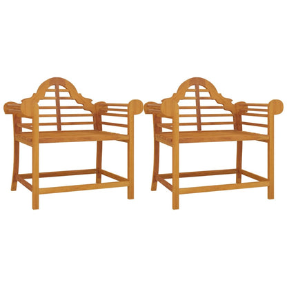 Sedie da Giardino 2 pz 91x62x94 cm in Legno Massello di Teak - homemem39