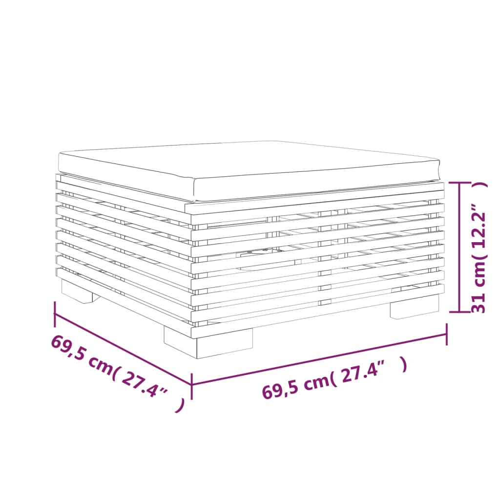 Set Divani da Giardino 2 pz in Legno Massello di Teak | homemem39