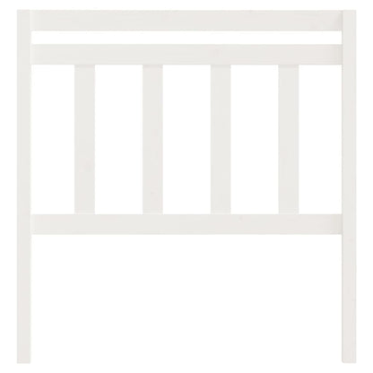 Testiera per Letto Bianca 106x4x100cm in Legno Massello di Pino