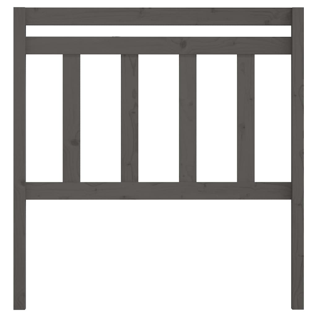 Testiera per Letto Grigia 106x4x100cm in Legno Massello di Pino - homemem39
