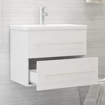 Mobile con Lavandino Integrato Bianco in Legno Multistrato | homemem39