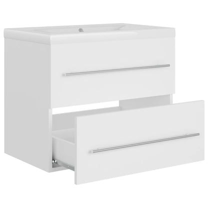 Mobile con Lavandino Integrato Bianco in Legno Multistrato | homemem39
