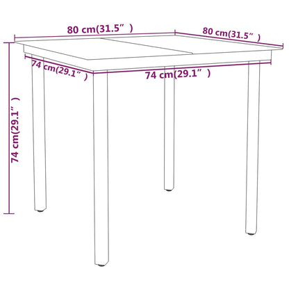 Set da Pranzo da Giardino 5 pz Nero | homemem39