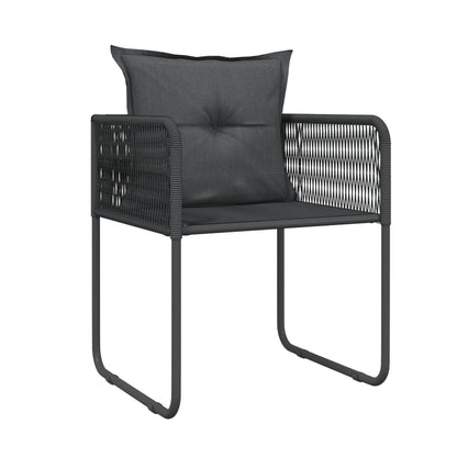 Set da Pranzo da Giardino 7 pz Nero | homemem39