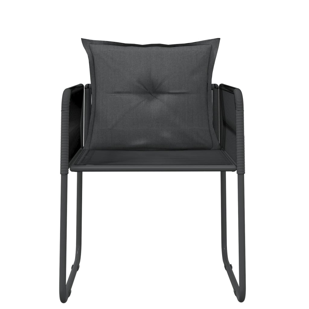 Set da Pranzo da Giardino 3 pz Nero | homemem39