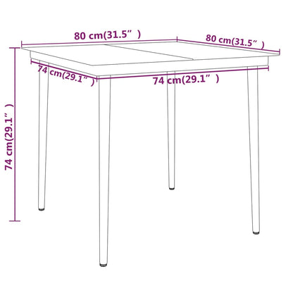 Set da Pranzo da Giardino 5 pz Nero | homemem39