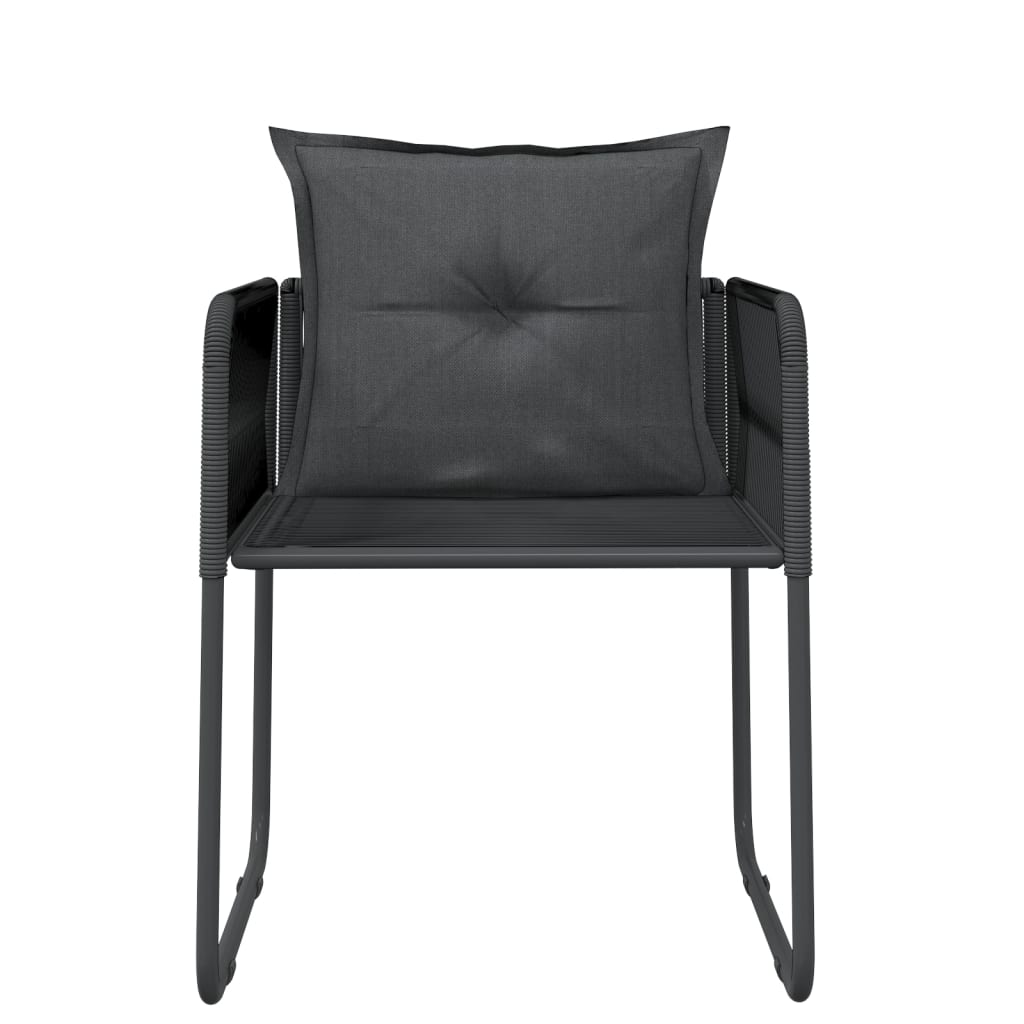 Set da Pranzo da Giardino 7 pz Nero | homemem39