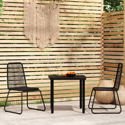 Set Mobili da Pranzo per Giardino 3 pz Nero - homemem39