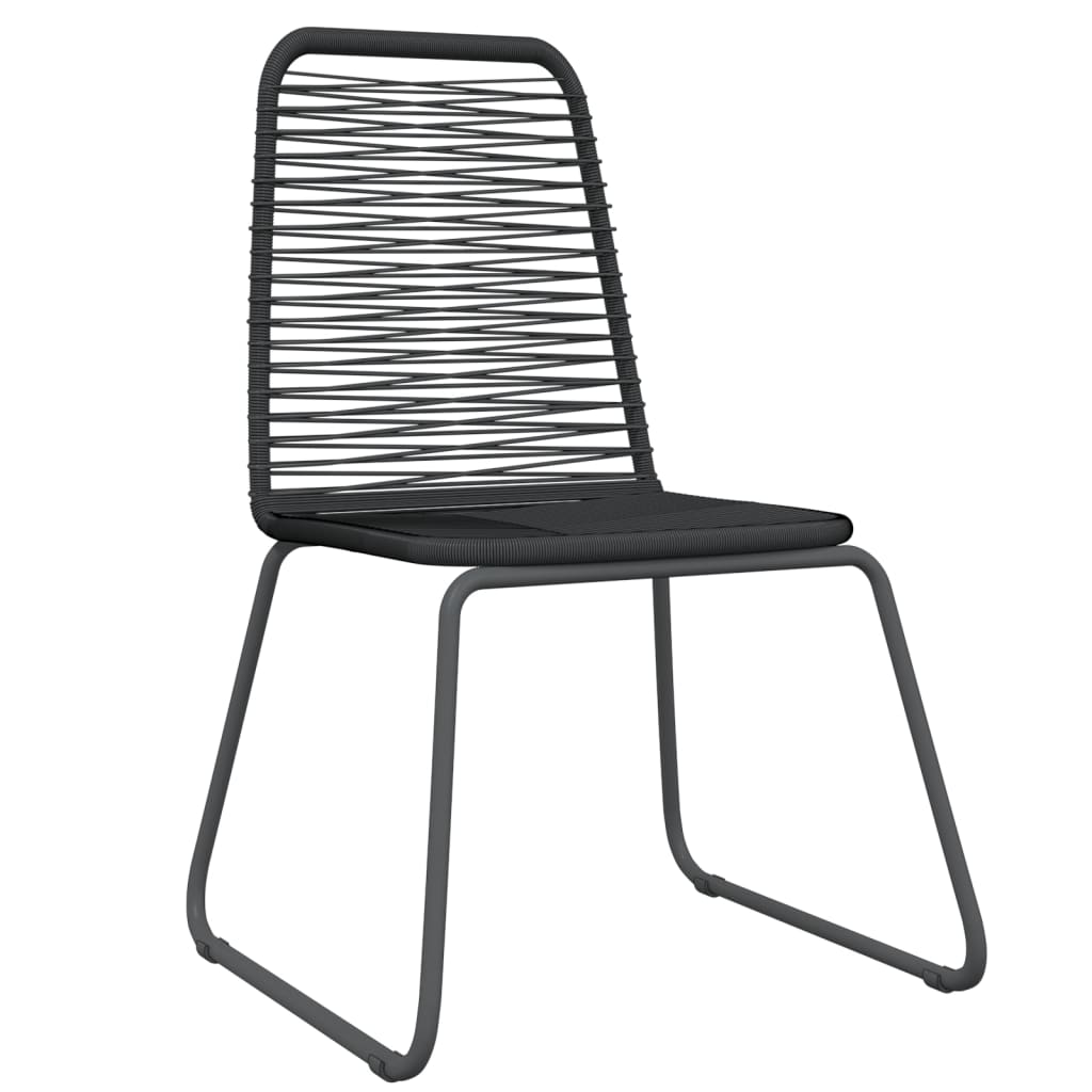 Set Mobili da Pranzo per Giardino 5 pz Nero | homemem39