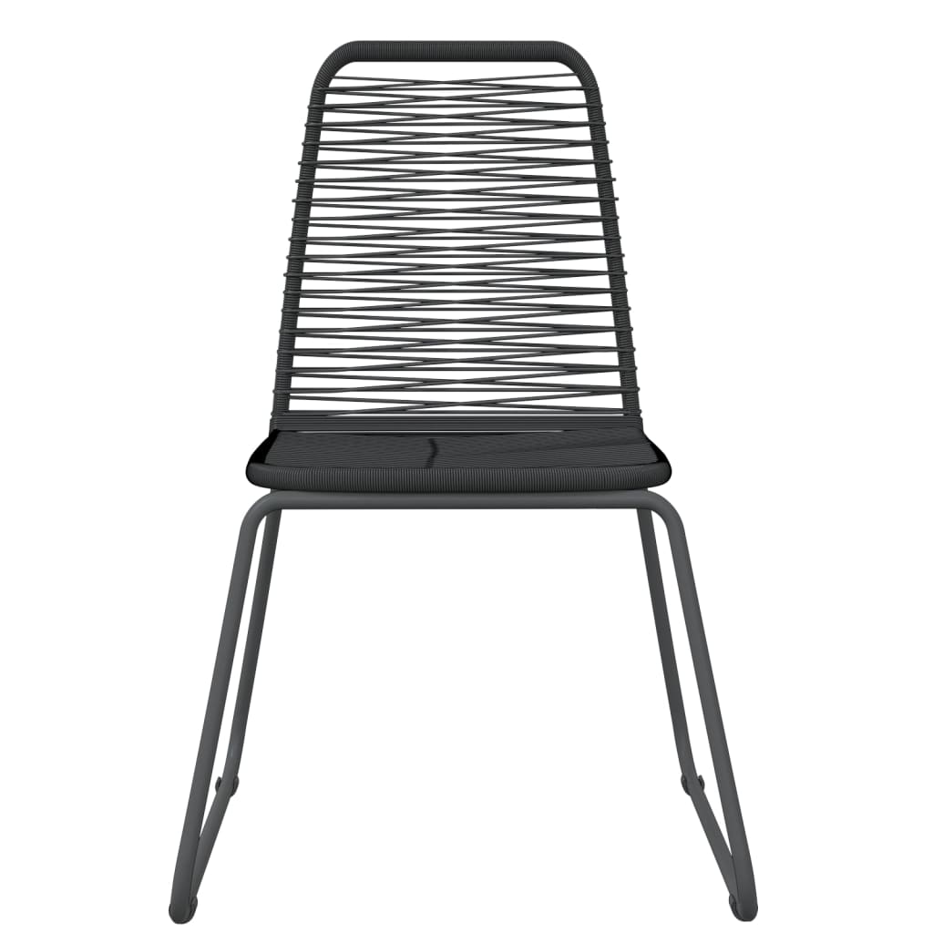 Set Mobili da Pranzo per Giardino 5 pz Nero | homemem39