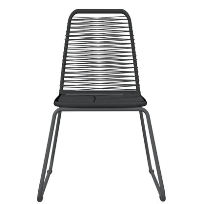 Set Mobili da Pranzo per Giardino 5 pz Nero | homemem39