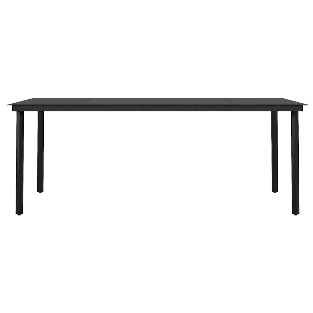 Set da Pranzo per Giardino 9 pz con Cuscini Nero | homemem39