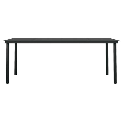 Set da Pranzo per Giardino 9 pz con Cuscini Nero | homemem39