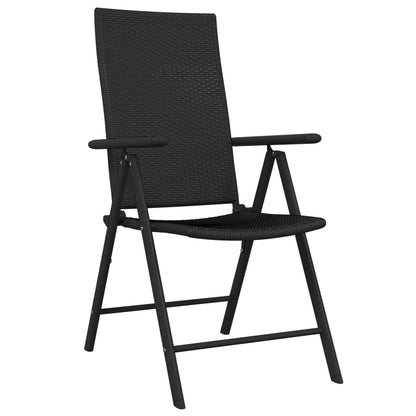 Set Mobili da Pranzo per Giardino 7 pz Nero | homemem39