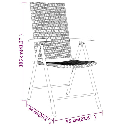 Set da Pranzo da Giardino 7 pz Nero | homemem39