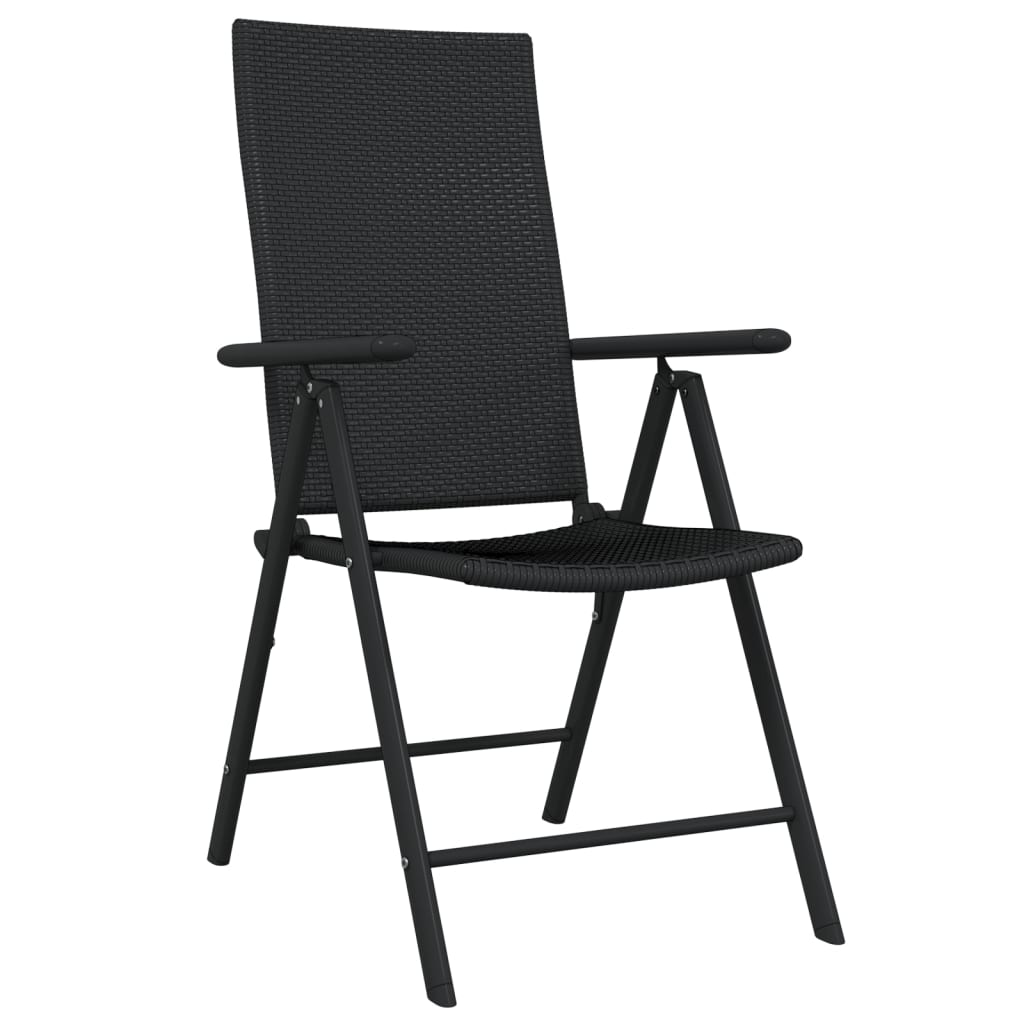 Set da Pranzo per Giardino 9 pz con Cuscini Nero | homemem39
