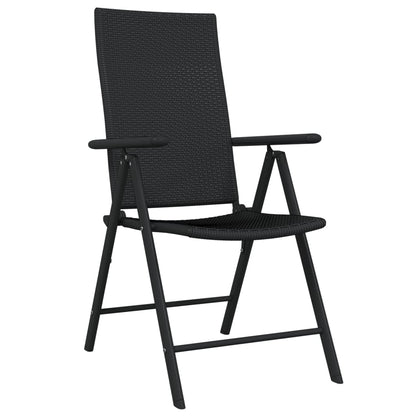 Set da Pranzo per Giardino 9 pz con Cuscini Nero | homemem39