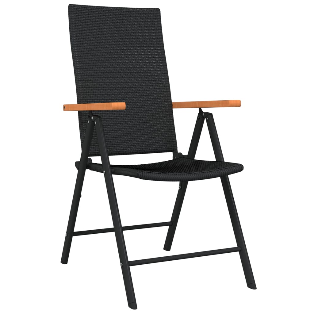 Set Mobili da Pranzo per Giardino 3 pz Nero - homemem39