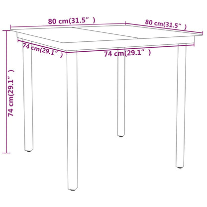 Set da Pranzo da Giardino 5 pz Nero | homemem39