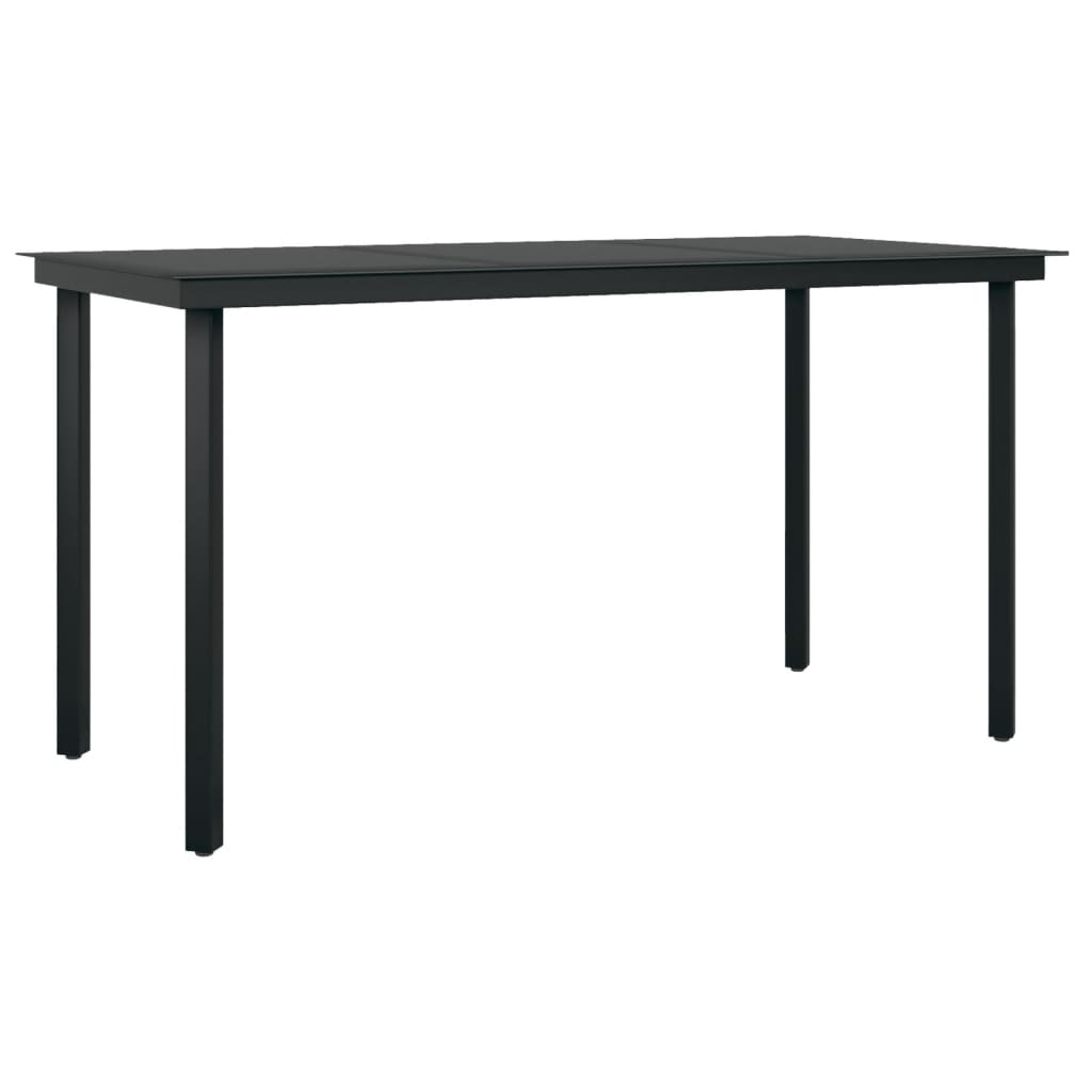 Set da Pranzo da Giardino 5 pz Nero | homemem39
