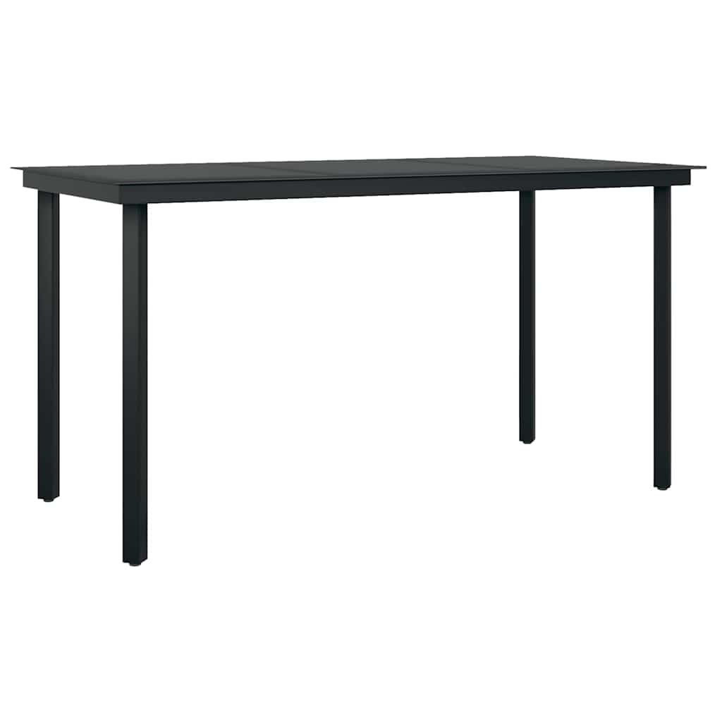 Set da Pranzo da Giardino 7 pz Nero | homemem39