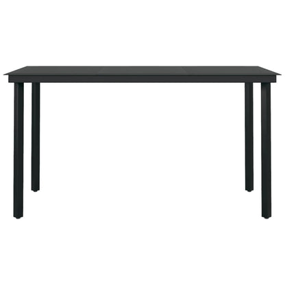 Set da Pranzo da Giardino 7 pz Nero | homemem39